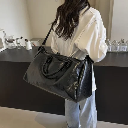 PU Leather Oversize Travel Bag - Image 3