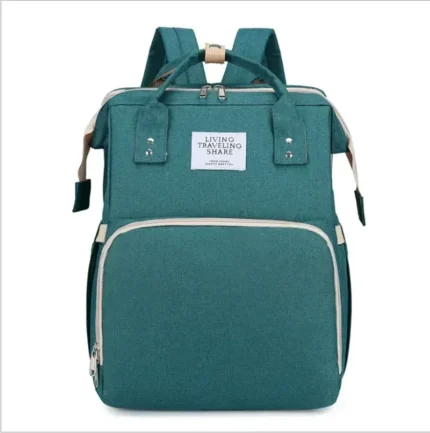 New Outdoor Folding Bag with Baby Can Sleep Mommy Bag Multi-functional Bottle Backpack Diaper Backpack - Image 6