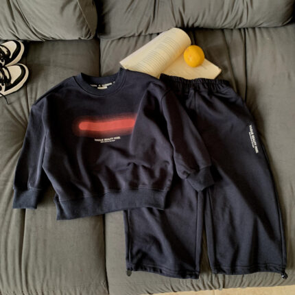 Loose sweatshirt girls' sweatpants two-piece set - Image 4