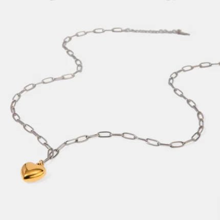 Stainless Steel Heart Pendant Necklace - Image 5