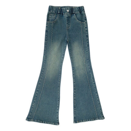 Charming Girls' Flared Jeans Pants - Image 1