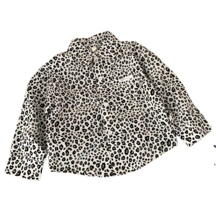 Boys' shirt leopard print versatile children's jacket - Image 5