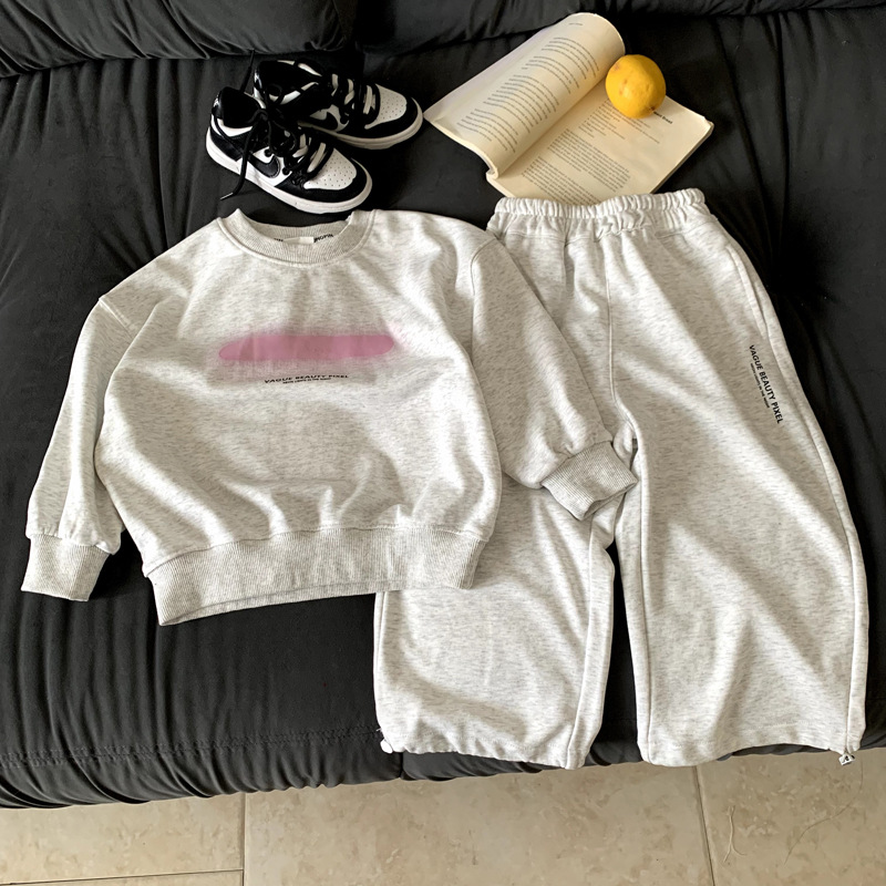 Loose sweatshirt girls' sweatpants two-piece set