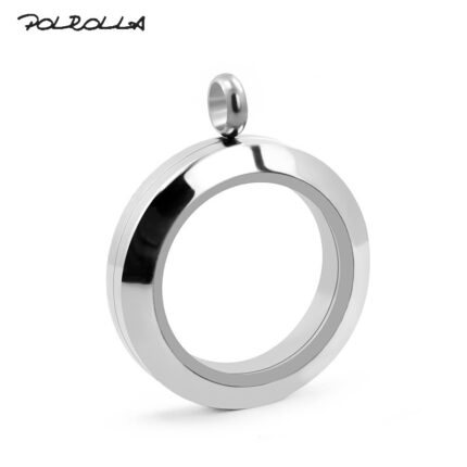 20mm/25mm/30mm Glass Floating Lockets Pendant Stainless Steel Magnetic Twist Closure Jewelry - Image 12