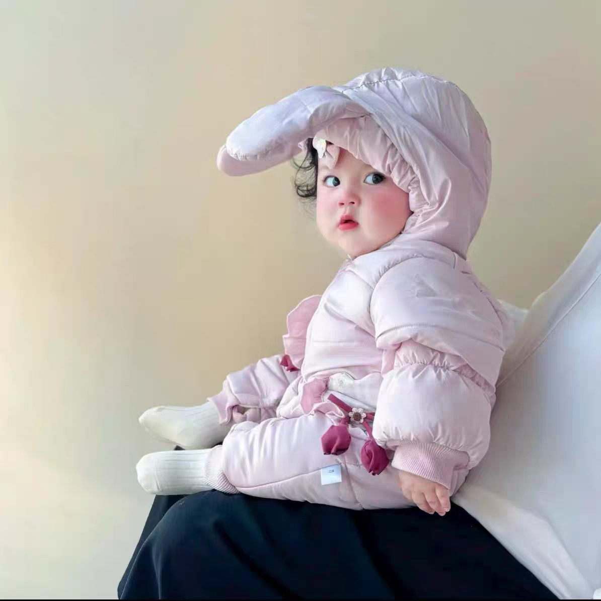 Romper Baby Fleece Coat Princess Stylish Winter Outfit Outerwear - Image 4