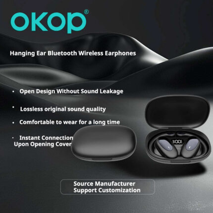 KP-214 New Model Wireless Bluetooth Ear Hook Headphones OWS Open Ear Design High Fidelity Audio Long Battery Life And Noise Cancellation - Image 6