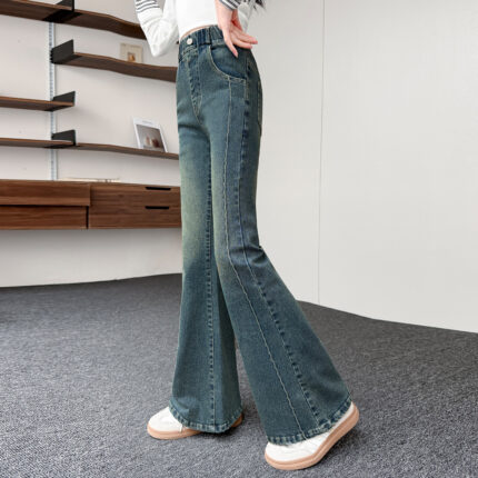 Charming Girls' Flared Jeans Pants - Image 3