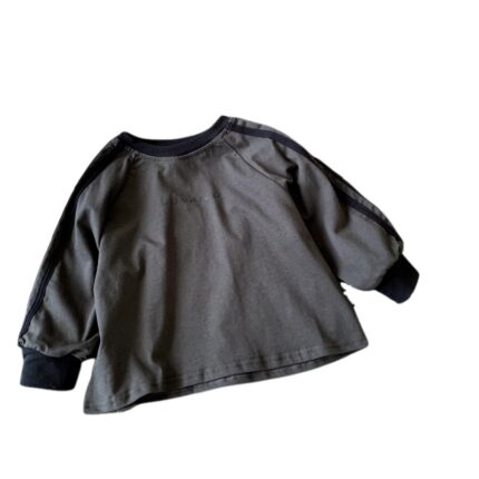 Children's autumn versatile T-shirt top round neck pullover - Image 5