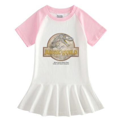Children's cartoon half sleeved girls' dress - Image 5