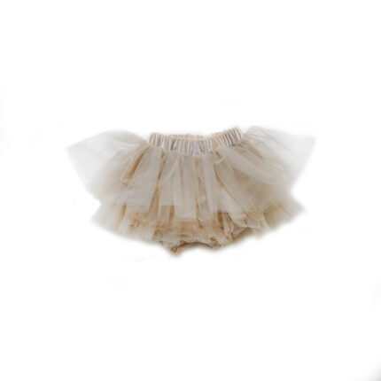 Girls' Velvet Skirt Pants, Children's Puffy Princess Dress - Image 1