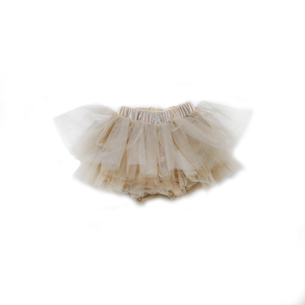 Girls' Velvet Skirt Pants, Children's Puffy Princess Dress - Image 1