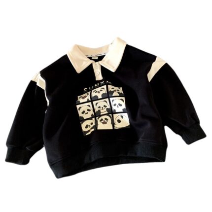 Striped polo shirt baby base shirt girls' top - Image 5