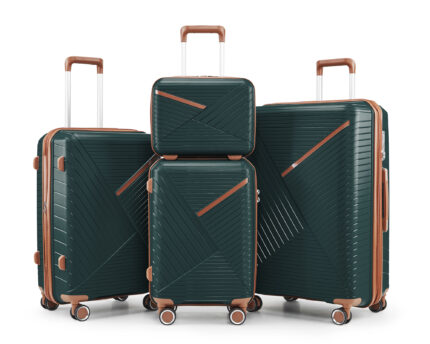 Luggage set of 4 pieces (14/20/24/28) with 4 360 degree silent rotating wheels made of PP material and durable TSA lock - Image 9