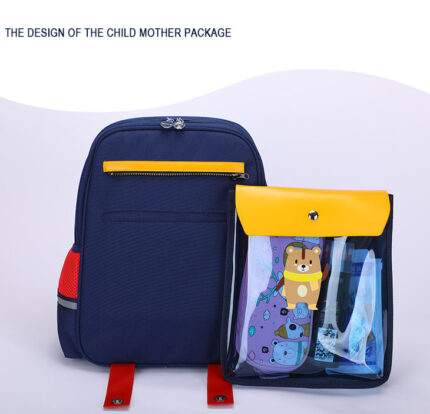Children's schoolbag two in one load reducing spine backpack primary school student backpack - Image 3
