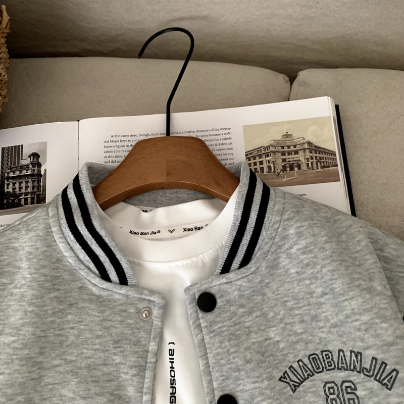 Boy's coat baby's autumn outfit baseball jersey autumn
