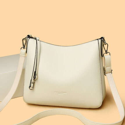 Fashionable Versatile Genuine Leather Women's Shoulder Crossbody Handheld Bag - Image 4