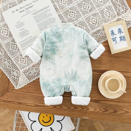Infant Winter Romper Baby Overall Outfit for Crawling and Outdoor Wear - Image 3