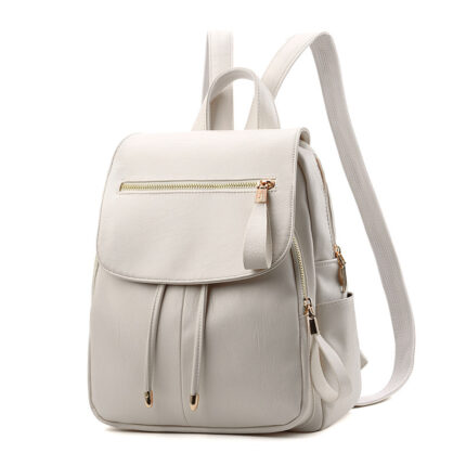 Soft leather backpack travel bag - Image 3