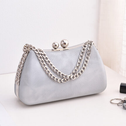 Black PU dinner minimalist handbag - Image 6