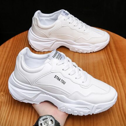 Men's Shoes Fashionable Casual Breathable Height-Enhancing Running Sports Dad Shoes - Image 7