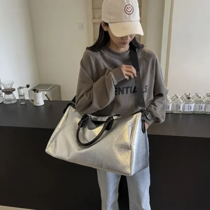 PU Leather Oversize Travel Bag - Image 8
