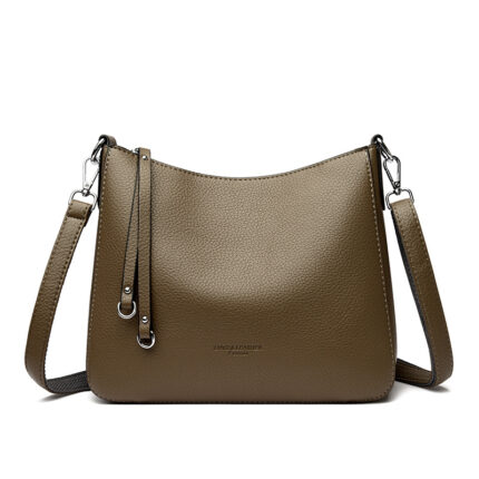 Fashionable Versatile Genuine Leather Women's Shoulder Crossbody Handheld Bag - Image 11