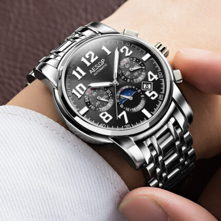 Six needle automatic mechanical watch - Image 4