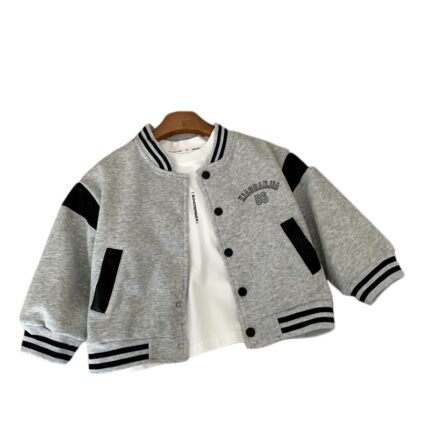 Boy's coat baby's autumn outfit baseball jersey autumn - Image 5