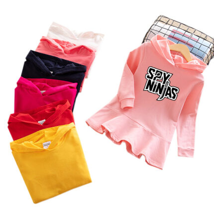 Children's hooded sweatshirt dress - Image 5