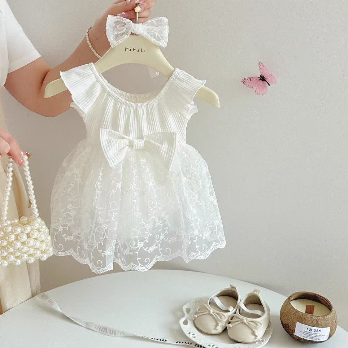 Baby Dress Romper, Thin Cotton Baby Girl Onesie - Image 5