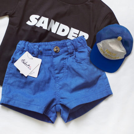 Children's Klein Blue Corduroy Shorts for Girls - Image 5