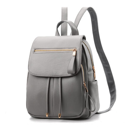 Soft leather backpack travel bag - Image 8