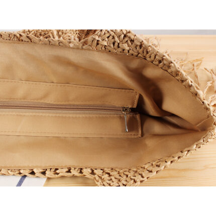 Beach Resort Chic: Handwoven Tassel Bag - Stylish, Spacious, and Versatile Crossbody Bag - Image 3