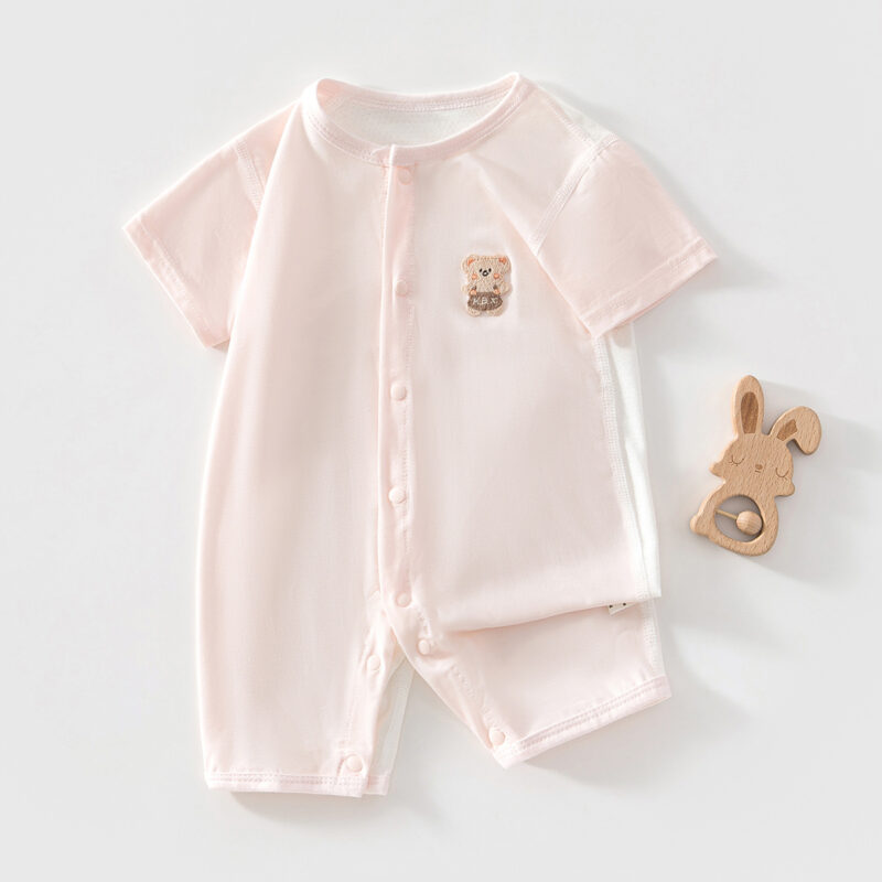 Lightweight Short Sleeve Romper for Boys and Girls