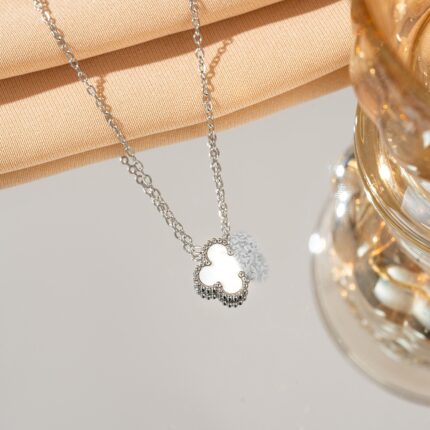 Lucky Clover Necklace Pendant Titanium Steel Double sided Beimu Clavicle Jewelry - Image 7