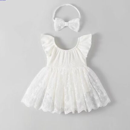 Baby Dress Romper, Thin Cotton Baby Girl Onesie - Image 2