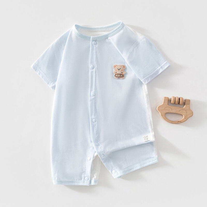 Lightweight Short Sleeve Romper for Boys and Girls