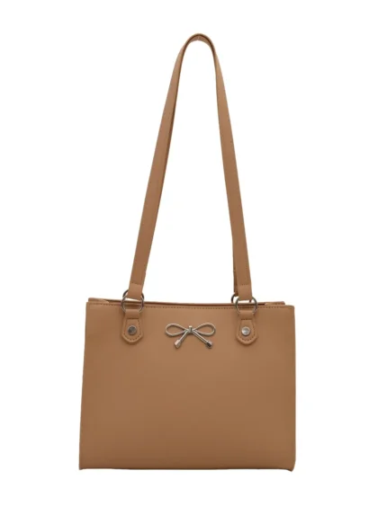 Bow PU Leather Shoulder Bag - Image 13
