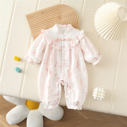 Baby Clothes Double-Layer Outerwear Sweet Full Moon First Birthday Girl Baby Cute Princess Bodysuit - Image 5