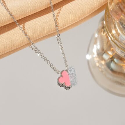 Lucky Clover Necklace Pendant Titanium Steel Double sided Beimu Clavicle Jewelry - Image 11
