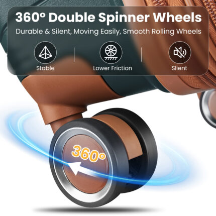 Luggage set of 4 pieces (14/20/24/28) with 4 360 degree silent rotating wheels made of PP material and durable TSA lock - Image 14