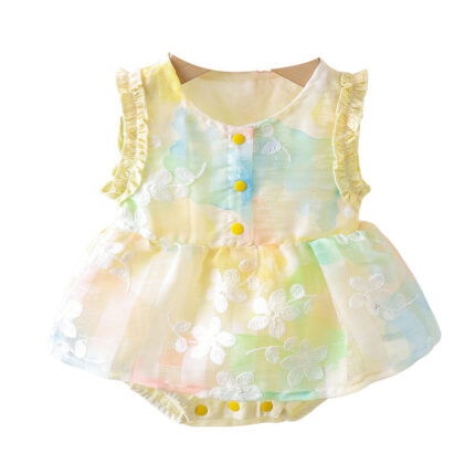 Romper Dress Baby Sleeveless Lightweight Onesie - Image 1