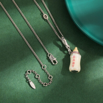 Acrylic letter printing power bottle pendant necklace exquisite bottle pendant - Image 5