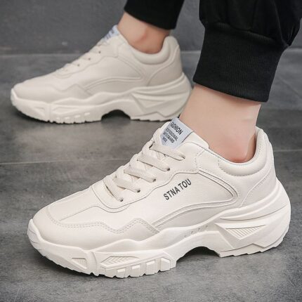 Men's Shoes Fashionable Casual Breathable Height-Enhancing Running Sports Dad Shoes - Image 3