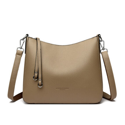 Fashionable Versatile Genuine Leather Women's Shoulder Crossbody Handheld Bag - Image 10