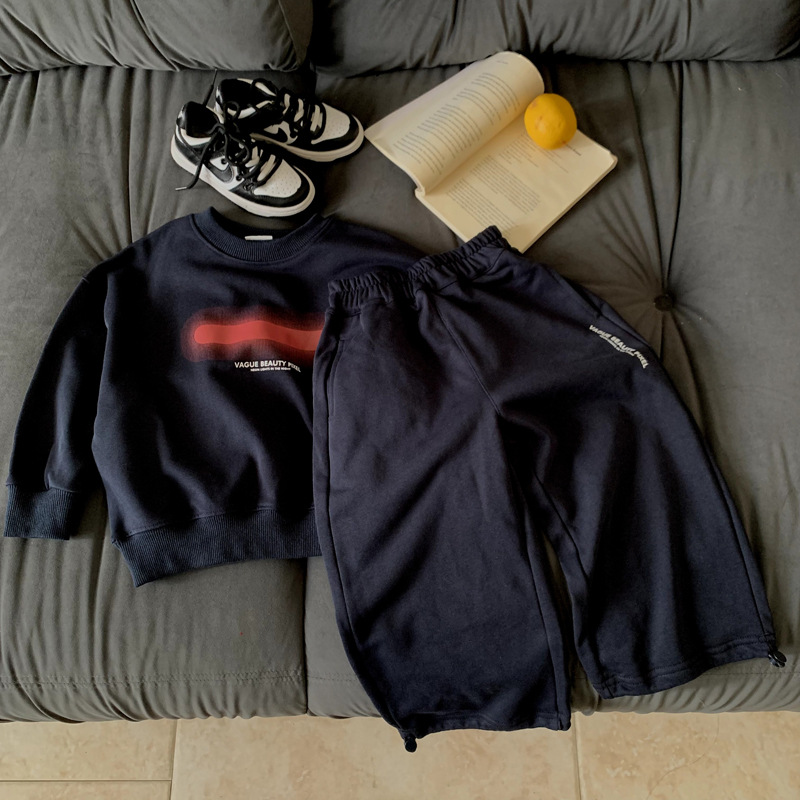 Loose sweatshirt girls' sweatpants two-piece set