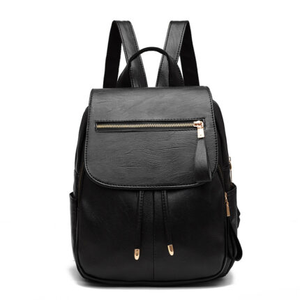 Soft leather backpack travel bag - Image 5