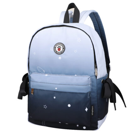 New small fresh gradient color junior high school student schoolbag high school student backpack bow backpack girl - Image 4
