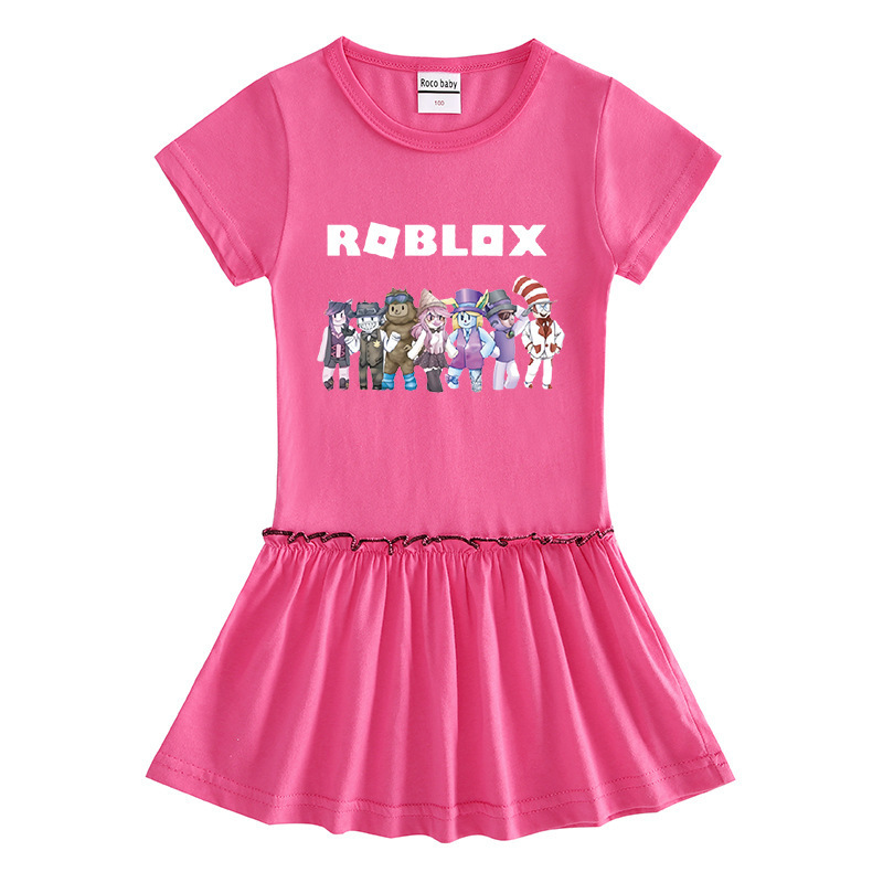 Children's short sleeved dress made of cotton