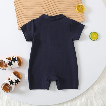 Baby Boy Short Sleeve Onesie Lightweight Outing - Image 5
